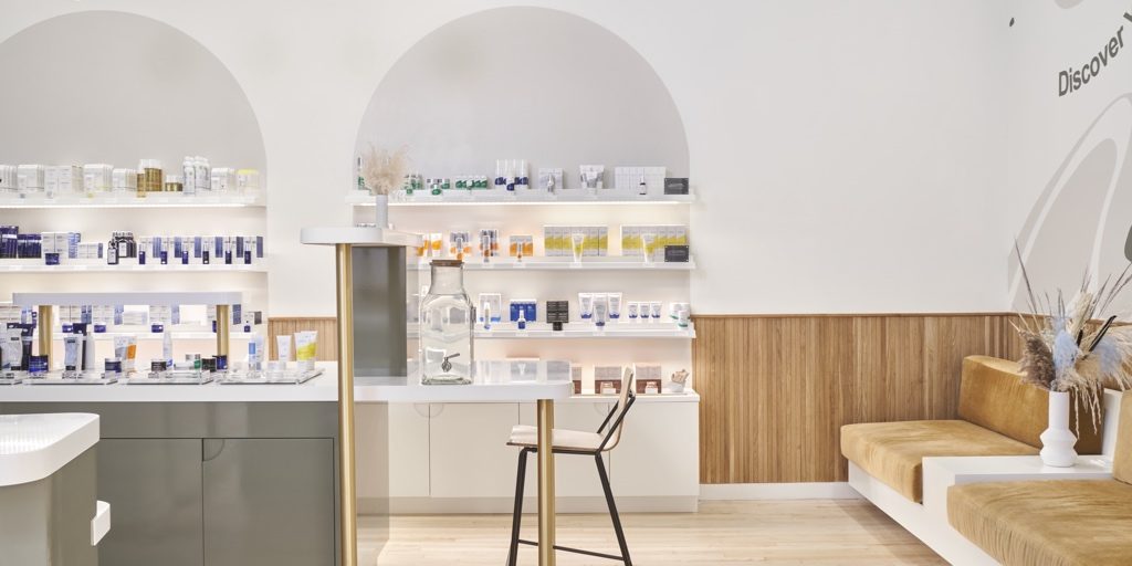 Skincare sanctuary interior